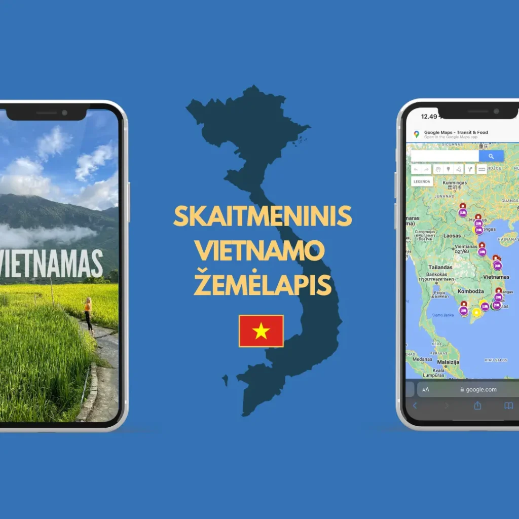 Vietnamo kelionės žemėlapis